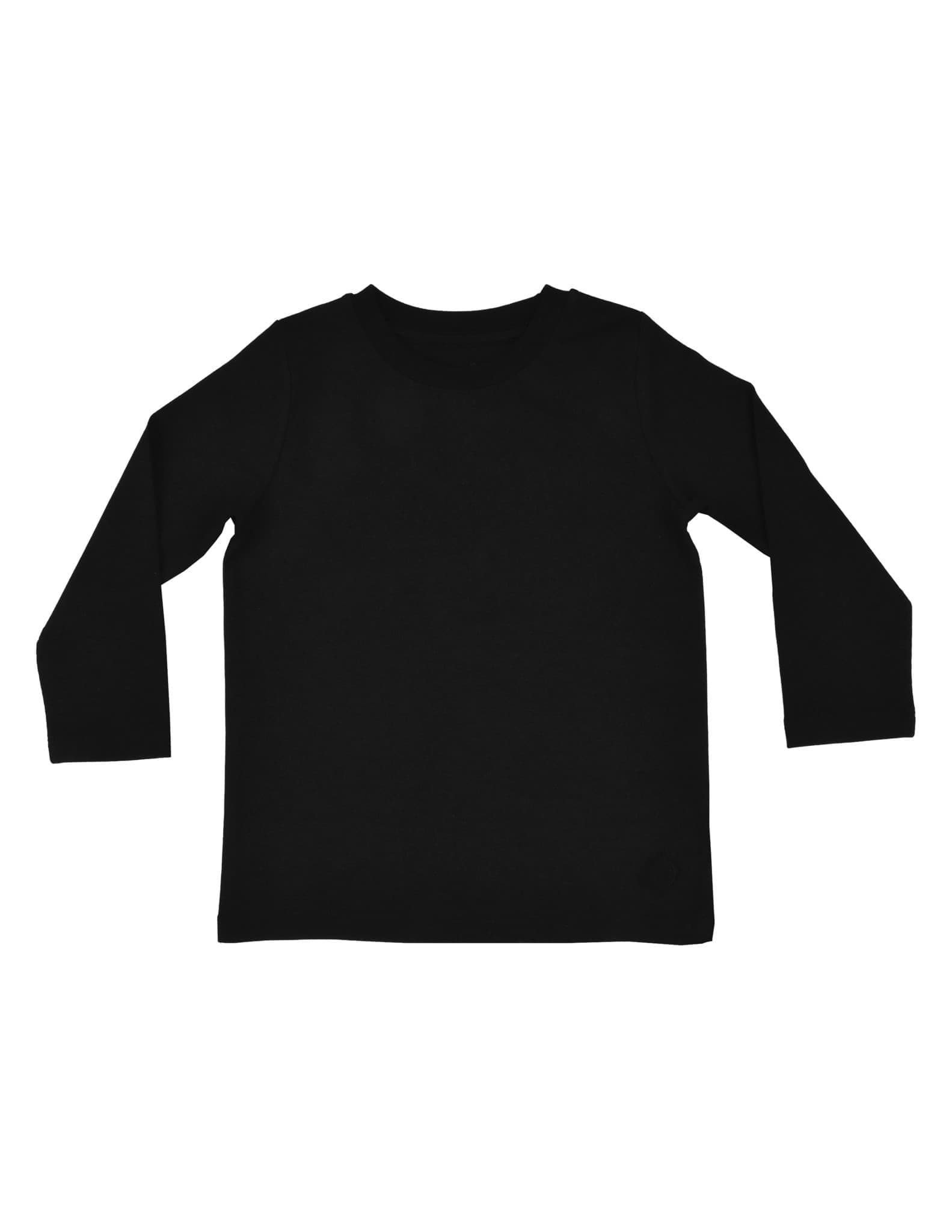 Basic Çocuk Siyah Uzun Kol T-shirt resmi